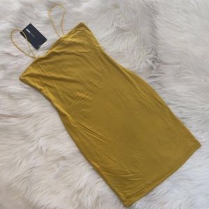 Mustard color mini dress
